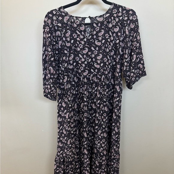 Christy Dawn Black and White Floral Midi Dress - Picture 4 of 6